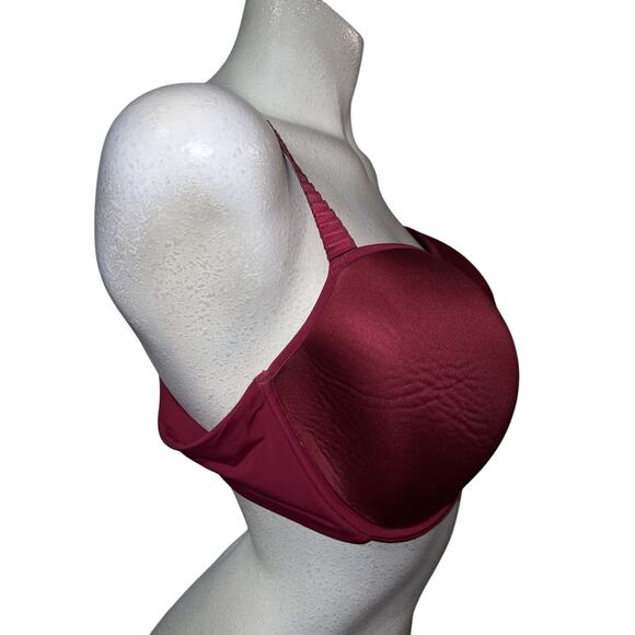 New Third Love 24/7 Classic T Shirt Bra Size 42D Burgundy Underwire Rear Closure - Picture 4 of 7